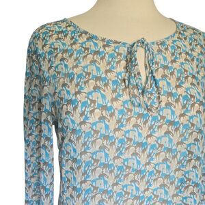 Sheer Giraffe Patterned Blouse - M